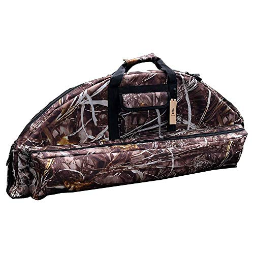 DarkForest BC-1 Lightweight Compound Bow Case Nylon with Padded Insert Soft Bow Case Camo - 35 Interior Storage