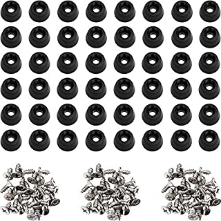 200 Pieces Soft Cutting Board Rubber Feet with Stainless Steel Screws, 0.28 x 0.59 (), Soft, Non Slip, Non Marking, Anti-Skid, Fine Grips for Furniture, Electronics and Appliances