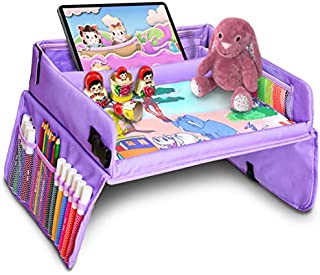 Kids Travel Tray, Kids Art Set, 16 x 13 inches Travel Art Desk for Kids, Activity, Snack, Play Tray & Organizer - Keeps Children Entertained  Portable and Foldable + Storage Bag 