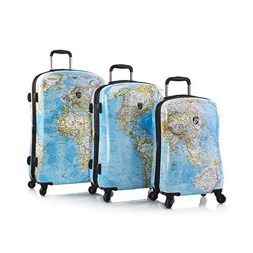 Heys America Journey 2G Maps 3pc Hardside Fashion Spinner Set (Multicolor)