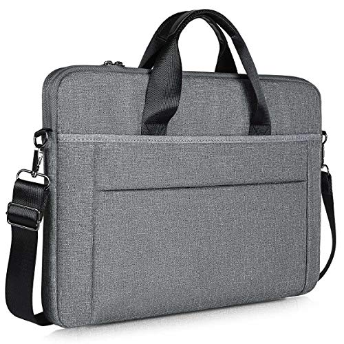 17-17.3 Inch Slim Laptop Case Shoulder Bag for HP 17.3 Laptop, Acer Predator 17, Dell Inspiron 17, Ideapad L340 17.3, 17 inch Water Resisatant Business Briefcase Bag for Men and Women, Grey