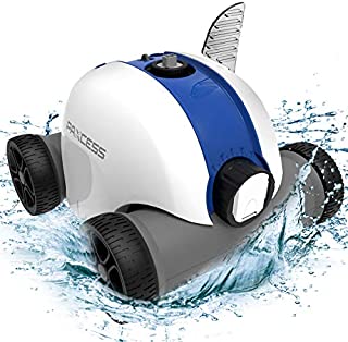 PAXCESS Cordless Automatic Pool Cleaner, Robotic Pool Cleaner with 5000mAh Rechargeable Battery, 90 Mins Working Time, IPX8 Waterproof, Lightweight, Good for Cleaning In-Ground/Above Ground Pool