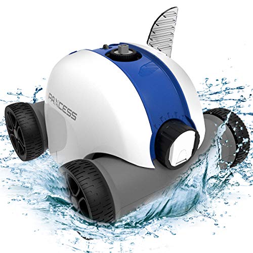 PAXCESS Cordless Automatic Pool Cleaner, Robotic Pool Cleaner with 5000mAh Rechargeable Battery, 90 Mins Working Time, IPX8 Waterproof, Lightweight, Good for Cleaning In-Ground/Above Ground Pool