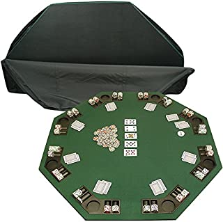 Trademark Poker Deluxe Solid Wood Poker and Blackjack Table Top with Case