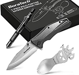 DURATECH Gifts for Men Dad Fathers Day Tactical Folding Knife, Multitool Combo Kit, Tactical Pen, Utility Survival Tools for Camping, Hiking, Hunting and Fishing