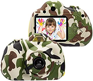 omzer Kids Digital Cameras for 4-9 Year Old Boys,2 Inch LCD Screen Toy Video Camera Birthday for Teen boy, Festival Present for 5-7 Years Old Boy,Camo(16GB Memory Card Included)