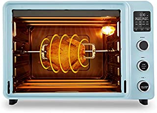 Hauswirt 42 Qt Countertop Oven, 8-in-1 Rotisserie Oven with Convection Function, Large Capacity, LED Display, 8 Preset Cooking Functions to Roast Turkey, Bake Pizza, Defrost, Dehydrate, Proof Dough - Blue