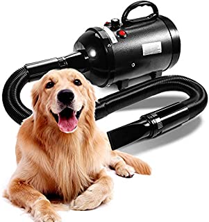 AIIYME Dog Dryer, 3200W/4.3HP Motor Stepless Adjustable Speed Dog Hair Dryer Pet Dog Grooming Dryer Blower with Adjustable Temperature (35°C-70°C), Professional High Velocity Air Forced Dryer for Dogs