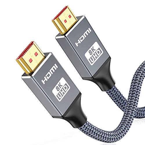 Capshi 8K HDMI Cable,10FT Gaming Cable for 2077 Supports 48Gbps,2.1 hdmi Cable,4K/120HZ,8K/60HZ,Dynamic HDR,eARC Compatible for TV, Monitor,PC and More