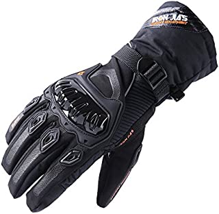 Motorcycle Gloves Winter Warm Touch Screen Waterproof Windproof Protective clothing (Black, XL)