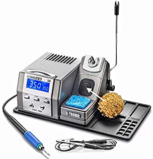 X-Tronic SX-90  Platinum Series  85W Precision Micro Soldering Iron Station  Lead Free  3 Temp Presets  Temp in 4 Seconds  Calibration, Hibernation & C°/F° Functions & 72 °C Temp