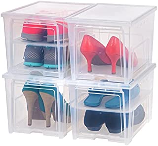 Easy Access Women's Shoe Box, 4 Pack