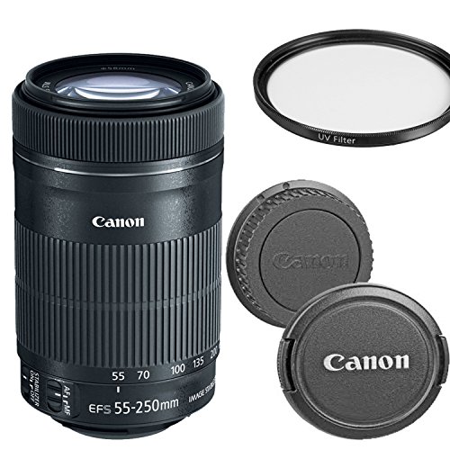 Canon EF-S 55-250mm f/4-5.6 IS STM Telephoto Zoom Lens for Canon DSLR Cameras (Renewed)