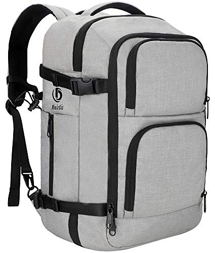 Dinictis 40L Carry on Flight Approved Travel Laptop Backpack, Business Weekender Bag-Grey