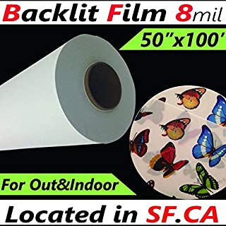 Inkjet Digital Printing Backlit Photographic PET Film 8mil 50