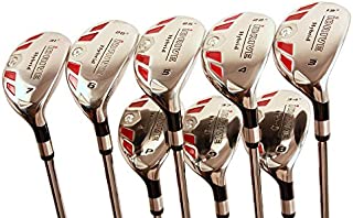 iDrive Hybrids Senior Mens Golf All Complete Full Set, which Includes: #3, 4, 5, 6, 7, 8, 9, PW Senior Flex with Premium Men's Arthritic Grip Right Handed Utility A Flex Clubs