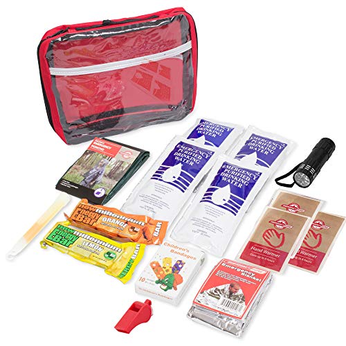 Emergency Zone Childrens Personal Compact Survival Kit | Prepare Your Family for Disasters Like Hurricanes, Earthquake, Wildfires, and More