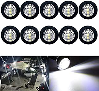 10 Pack Waterproof Marine Boat LED Lights, LED Underwater Lighting, Utility Led Interior Lights Navigation Lights Deck Courtesy Lights 12V for Yacht Boat Fishing Pontoon Sailboat Kayak (White)