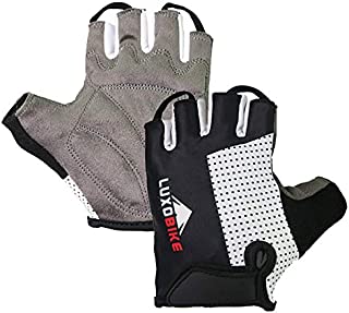 Cycling Gloves (Black - Half Finger, X-Large)