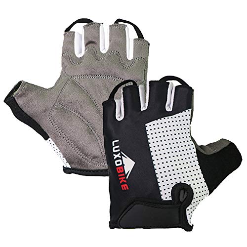 Cycling Gloves (Black - Half Finger, X-Large)