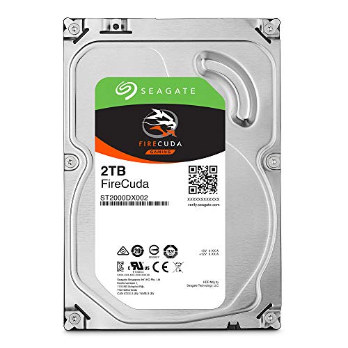Seagate FireCuda 2TB Solid State Hybrid Drive Performance SSHD  3.5 Inch SATA 6Gb/s Flash Accelerated for Gaming PC Desktop (ST2000DX002)
