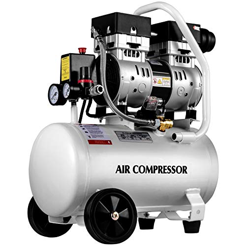 VEVOR Air Compressor 4.75 Gallon, Portable Air Compressor 1 HP, Oil Free Air Compressor Steel Tank 750W, Pancake Air Compressor 115 PSI, Ultra Quiet Compressor for Home Repair, Tire Inflation