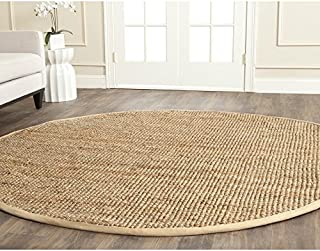 Safavieh Natural Fiber Collection NF747A Hand Woven Natural Jute Round Area Rug (7' Diameter)