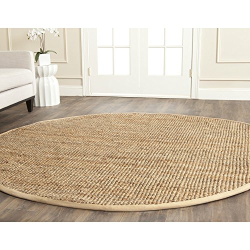 Safavieh Natural Fiber Collection NF747A Hand Woven Natural Jute Round Area Rug (7' Diameter)