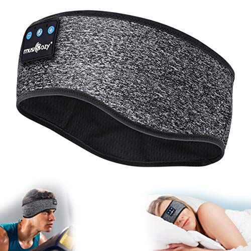 Sleep Headphones Bluetooth Sports Headband, Wireless Music Sleeping Headphones IPX6 Waterproof with Mic for Sleeping Workout Running Insomnia Side Sleepers Travel Yoga Meditation