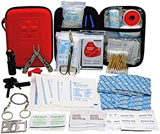 First Aid Kit with 2 pcs Face Mask Earthquake Survival Kit for Emergencies at Home Car Camping Traveling Boat Business, First Aid Kit That is Great for School, Office, Vehicle, Camping and Sports