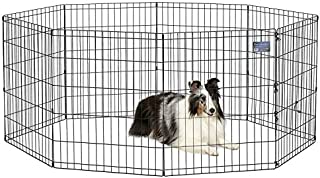 Midwest E-Coat 552-30, 8 Panel Exercise Pen, Black, 24x30 Inches, No Door