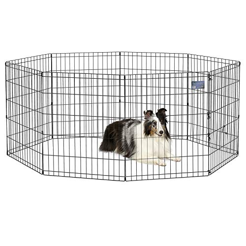 Midwest E-Coat 552-30, 8 Panel Exercise Pen, Black, 24x30 Inches, No Door