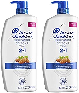 Head and Shoulders Shampoo and Conditioner 2 in 1, Anti Dandruff Treatment, Dry Scalp Care, 32.1 fl oz, Twin Pack