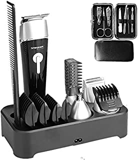 Sminiker Professional 5 in 1 Multi-functional Waterproof Man's Grooming Kit Hair Clippers Beard Trimmer Kit Body Groomer Kit of Mustache Trimmer Nose Hair Trimmer Precision Trimmer