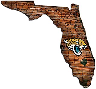 Fan Creations NFL Jacksonville Jaguars Unisex Jacksonville Jaguars Mini Roadmap State Sign, Team Color, 12 inch
