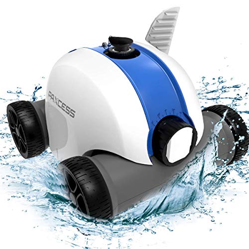 PAXCESS Cordless Automatic Pool Cleaner, Robotic Pool Cleaner with 5000mAh Rechargeable Battery, 60-90 Mins Working Time, IPX8 Waterproof, Lightweight, Good for Cleaning In-Ground/Above Ground Pool