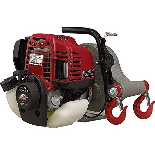 Portable Winch Gas-Powered Capstan Winch Forestry Kit - 2,200-Lb. Pulling Capacity, 2.1 HP, Honda GHX-50 Engine, Model Number PCW5000-FK