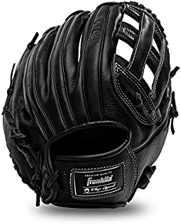 Franklin Sports Baseball Fielding Glove - Men's Adult and Youth Baseball Glove - CTZ5000 Black Cowhide Outfield Glove - 12.5