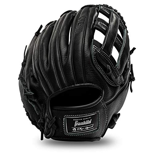 Franklin Sports Baseball Fielding Glove - Men's Adult and Youth Baseball Glove - CTZ5000 Black Cowhide Outfield Glove - 12.5