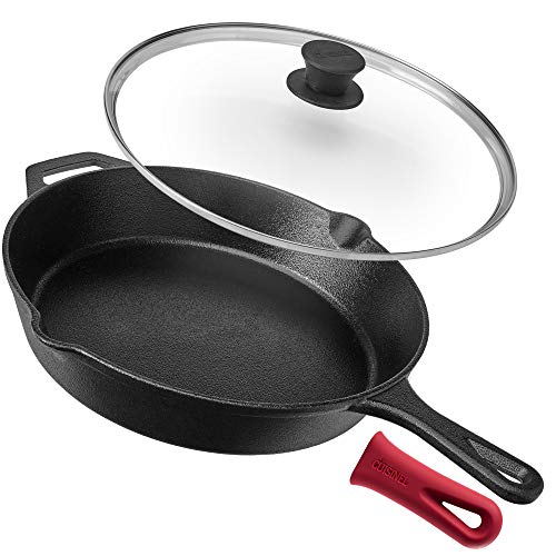 Cuisinel Cast Iron Skillet with Lid - 12