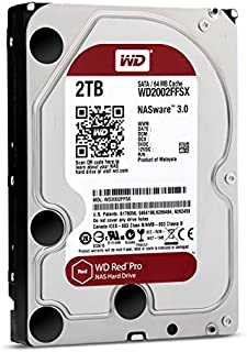 WD Red Pro 2TB NAS Hard Disk Drive - 7200 RPM SATA 6 Gb/s 64MB Cache 3.5 Inch - WD2001FFSX