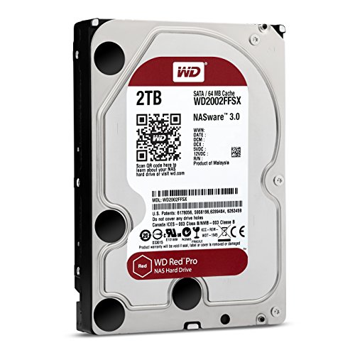 WD Red Pro 2TB NAS Hard Disk Drive - 7200 RPM SATA 6 Gb/s 64MB Cache 3.5 Inch - WD2001FFSX