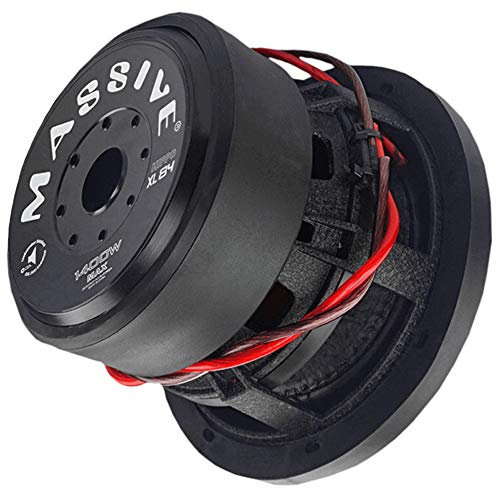 Car Subwoofer by Massive Audio HIPPOXL84 - SPL Extreme Bass Woofer - 8 Inch Car Audio 700 Watt HippoXL Series Competition Subwoofer, Dual 4 Ohm, 2.5 Inch Voice Coil. Sold Individually