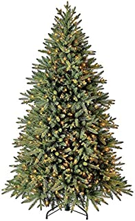 Evergreen Classics 6.5 ft Pre-Lit Colorado Spruce Quick Set Artificial Christmas Tree, Clear Lights