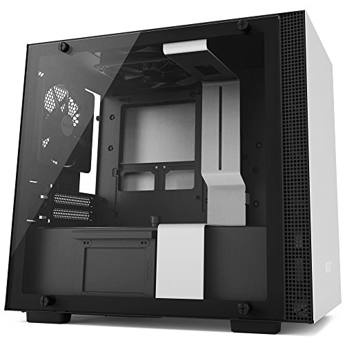 NZXT H200 - Mini-ITX PC Gaming Case - Tempered Glass Panel -Enhanced Cable Management System - Water Cooling Ready - White/Black - 2018 Model