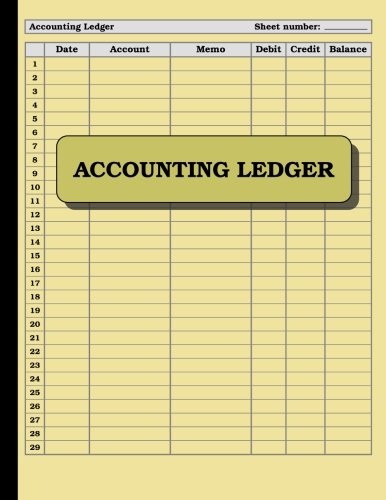 Accounting Ledger: 120 pages: Size = 8.5 x 11 inches (double-sided), perfect binding, non-perforated