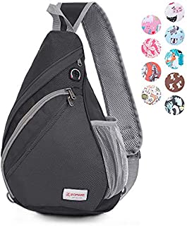 ZOMAKE Sling Bag, Water Resistant Sling Backpack Purse Crossbody Bags for Women Men Travel