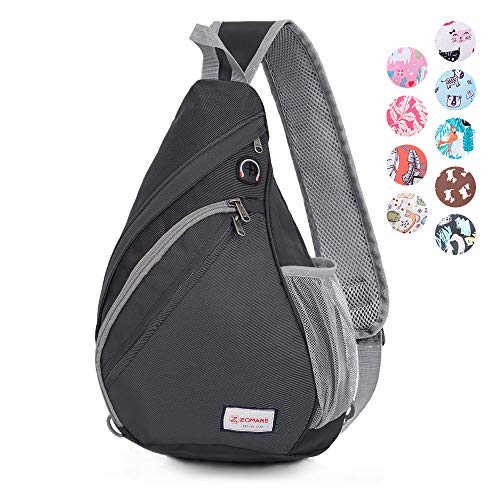 ZOMAKE Sling Bag, Water Resistant Sling Backpack Purse Crossbody Bags for Women Men Travel