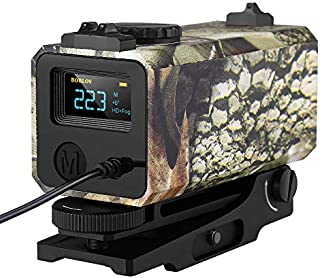 BOBLOV 700m Mini Rifle Scope Mounted Range Finder Tactical Outdoor Hunting Shooting Rangefinder Archery Crossbow Sight Target Speed Measure with Rail Mount Lightweight (Camouflage)