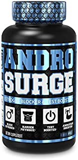 Androsurge Estrogen Blocker for Men - Natural Anti-Estrogen, Testosterone Booster & Aromatase Inhibitor Supplement - Boost Muscle Growth & Fat Loss - DIM & 6 More Powerful Ingredients, 60 Veggie Pills